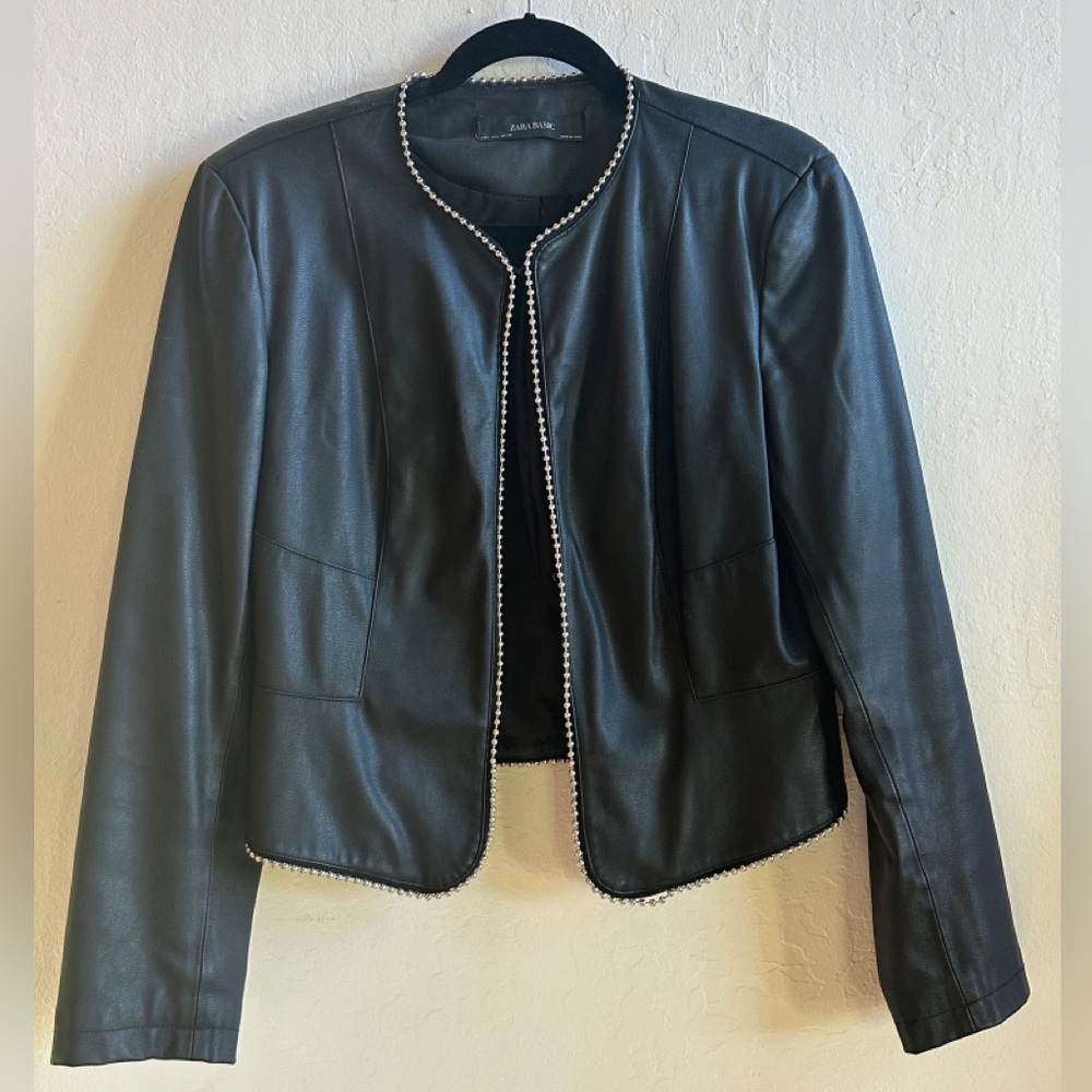 Zara faux leather jacket